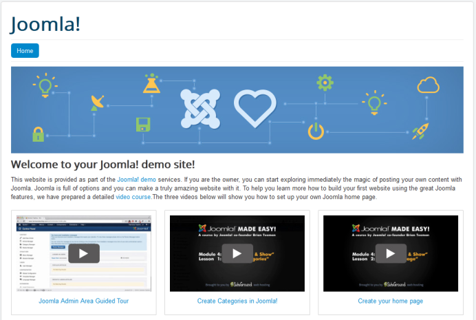 Giao diện website joomla demo