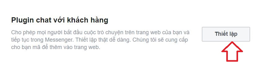 Thiết lập chat facebook